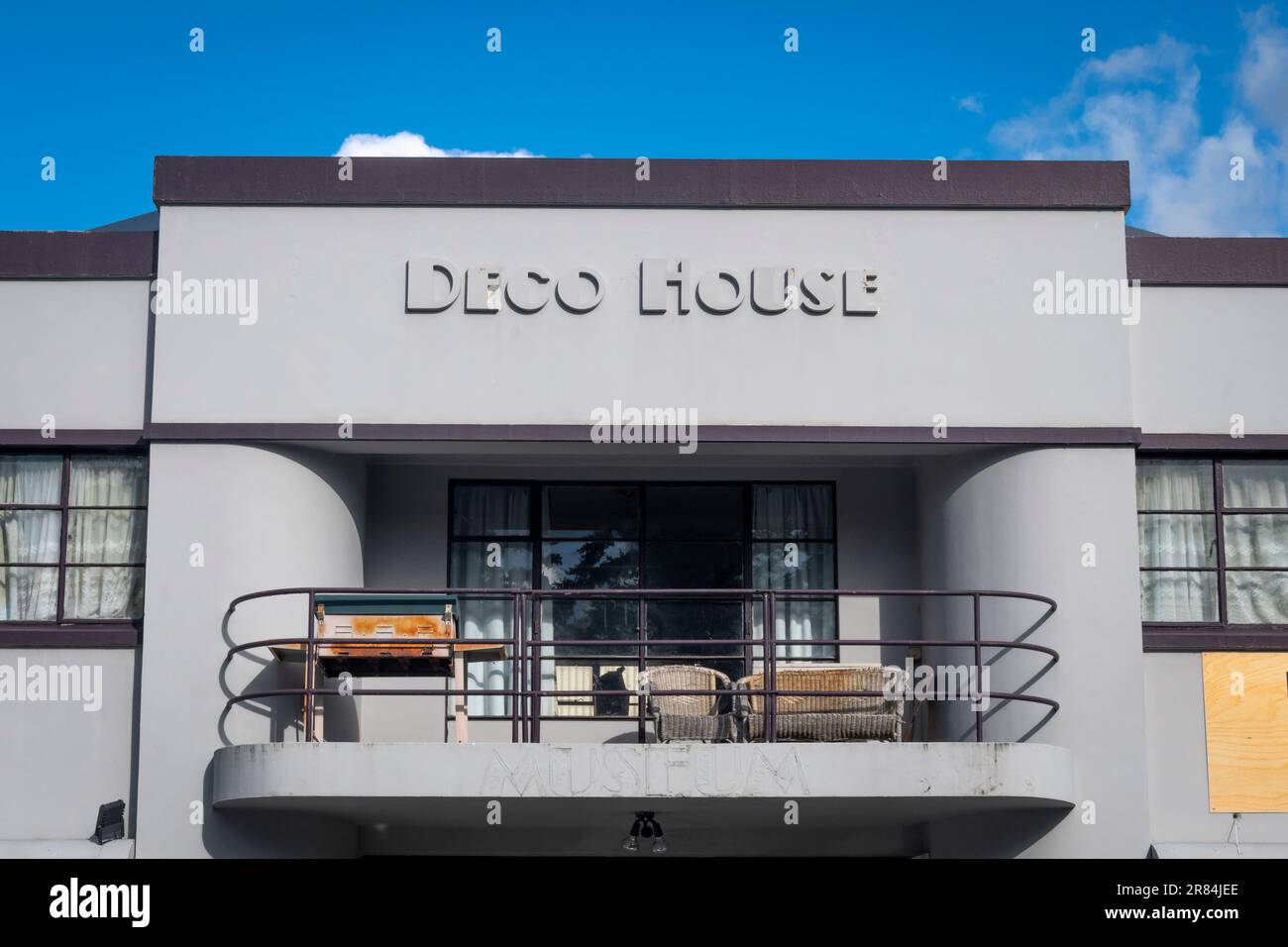 Deco House, art deco building in Hanmer Springs, Canterbury, South Island, New Zealand Stock Photo