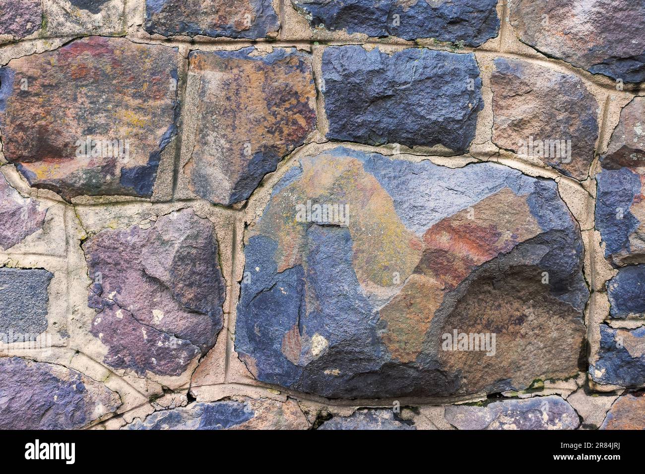 vintage stone wall. grunge architectural background Stock Photo
