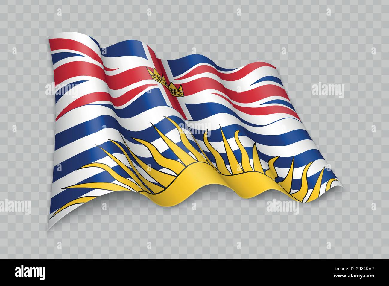Flag British Columbia Waving White Background Vector vrogue.co