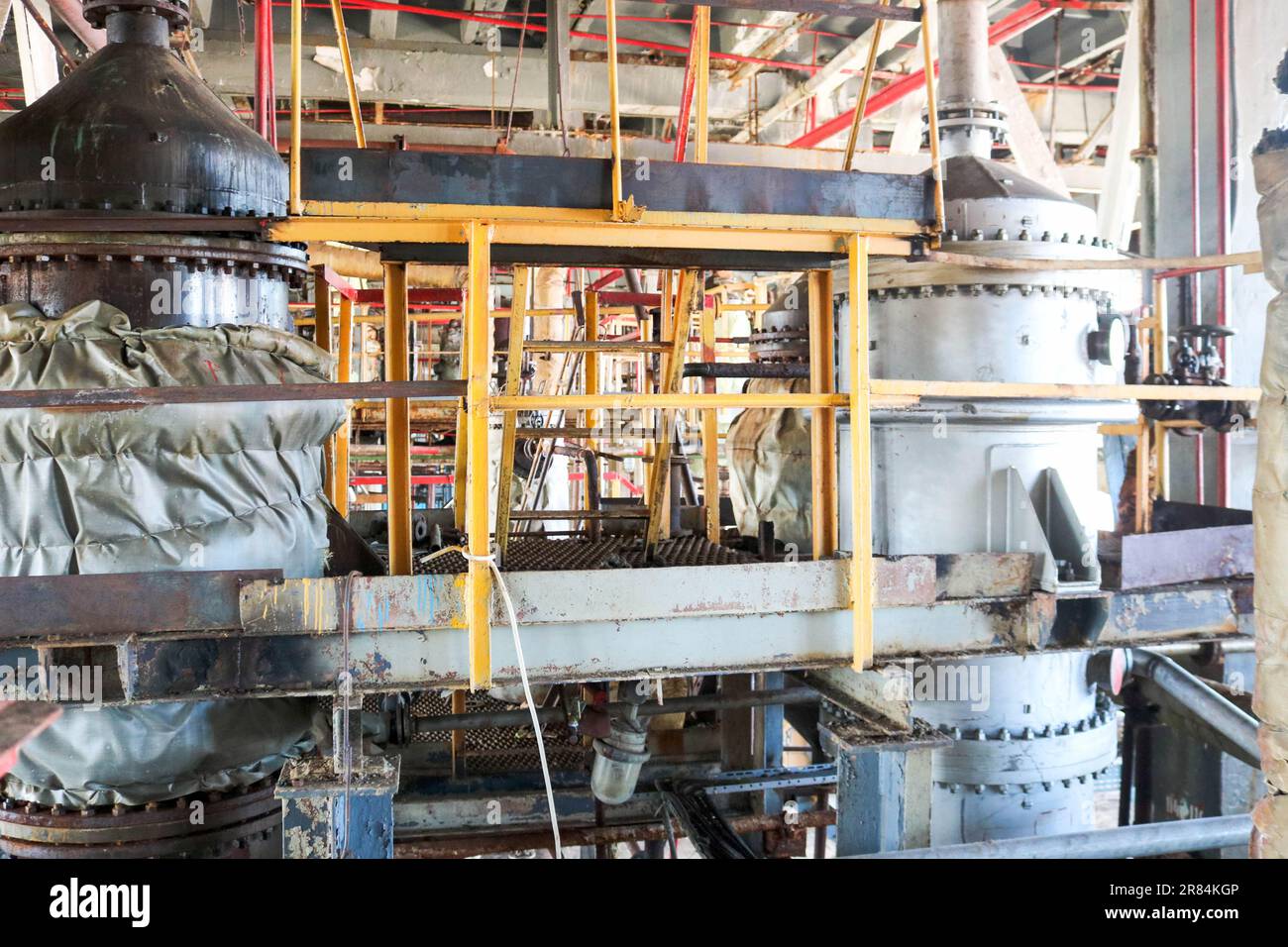 Repair of chemical process equipment of pipelines, pumps, tanks, heat