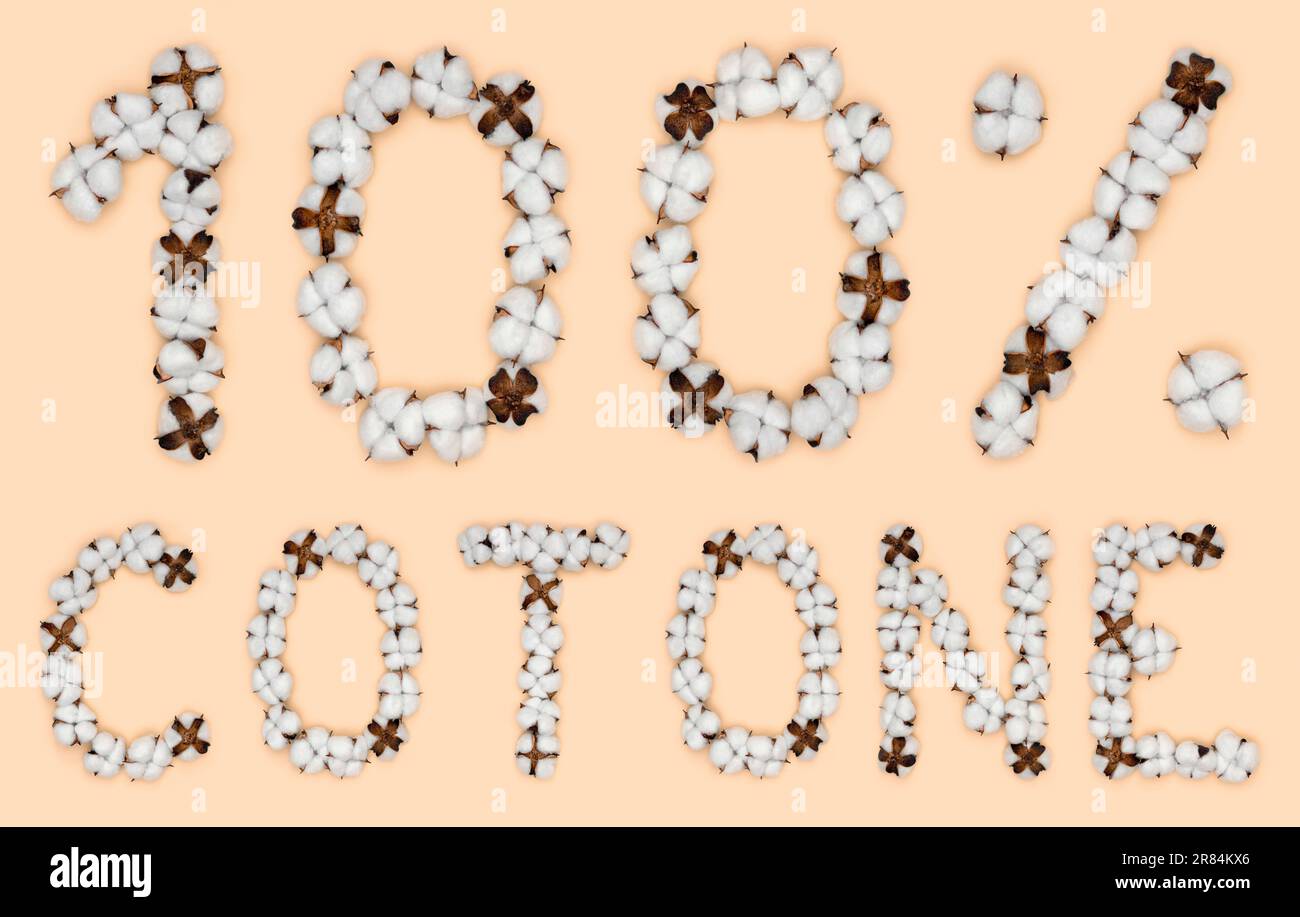 100 cotton logo hi-res stock photography and images - Alamy