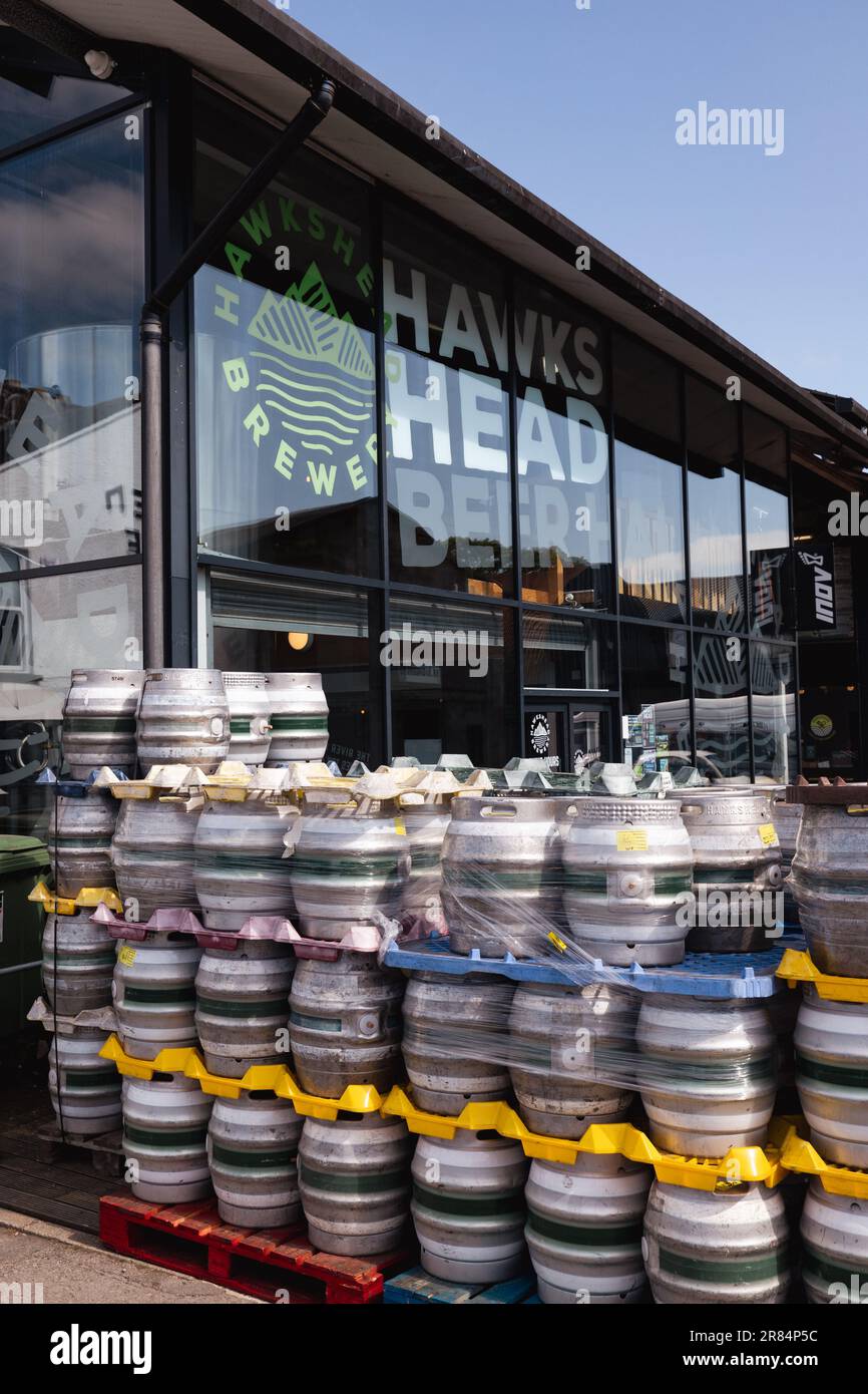 Hawkshead Brewery Staveley Mill Yard Cumbria The Lake District UK Stock