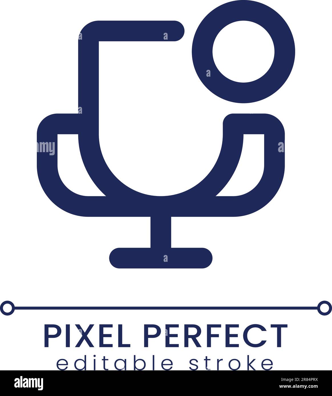 Notification about competition pixel perfect linear ui icon Stock Vector