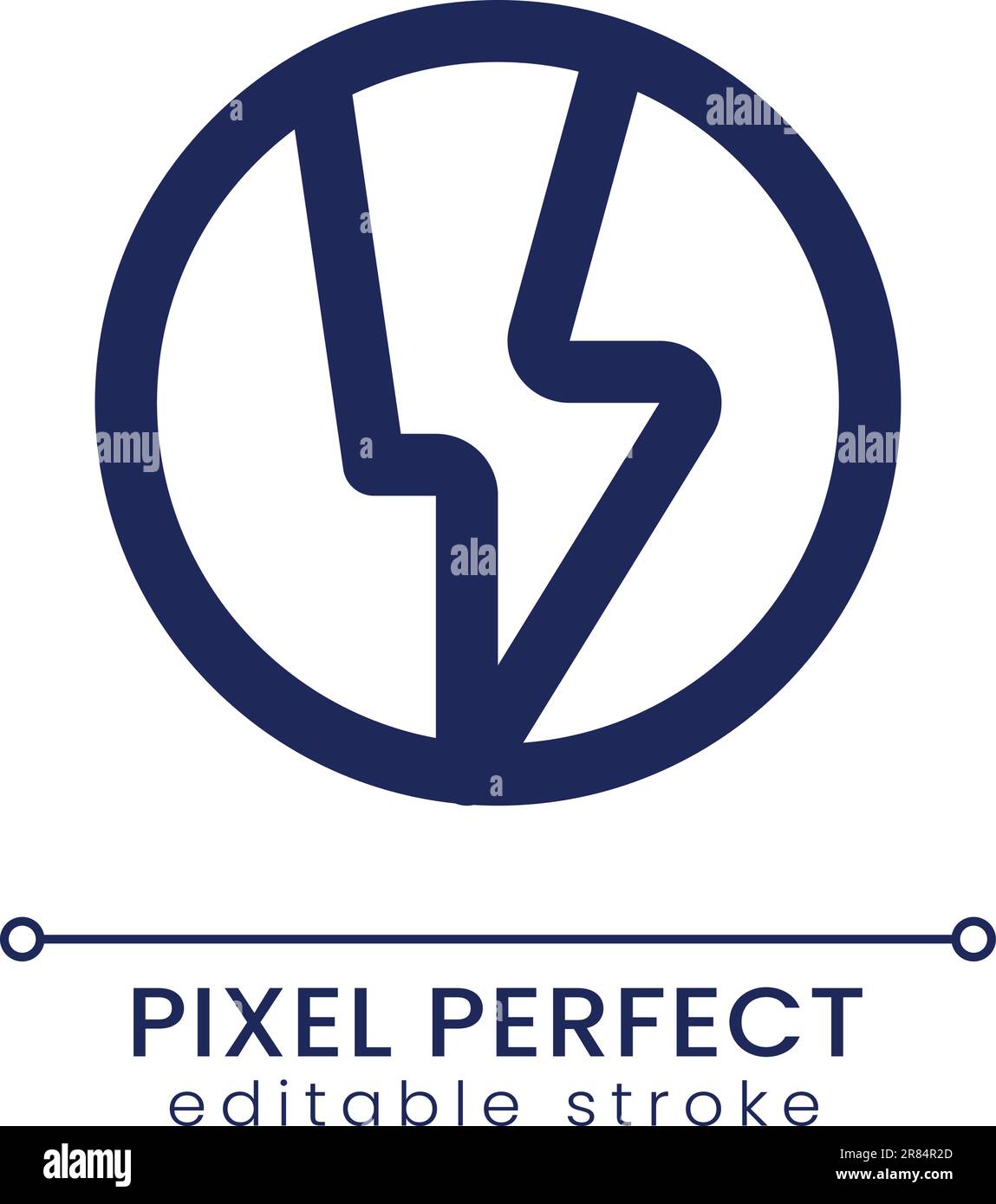 Cryptocurrency coin pixel perfect linear ui icon Stock Vector