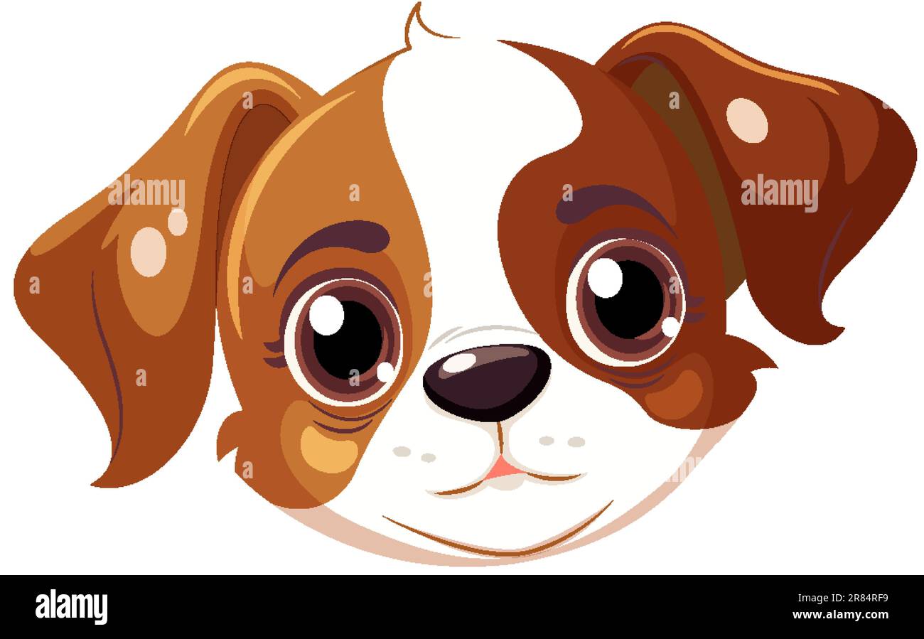 Cute dog cartoon face illustration Stock Vector Image & Art - Alamy