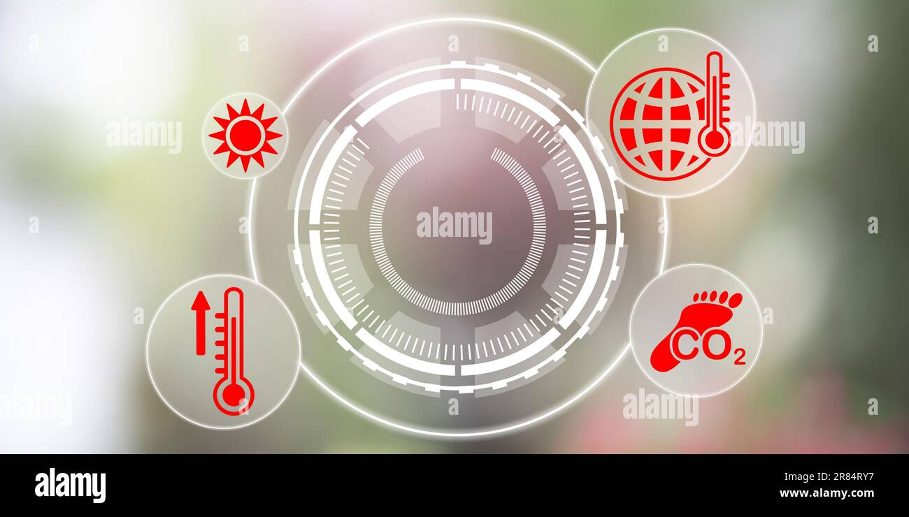 Illustration of a global warming concept Stock Photo - Alamy
