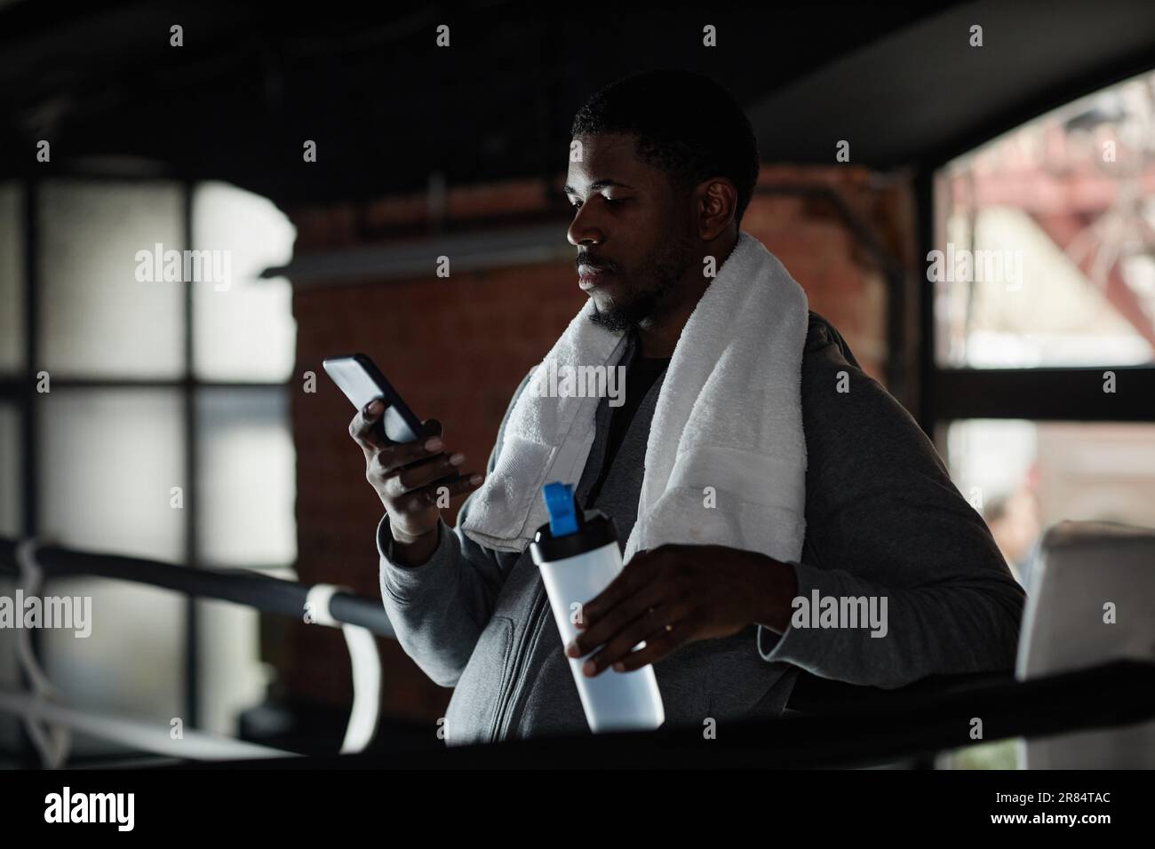 African american sportsman towel using hi-res stock photography and ...