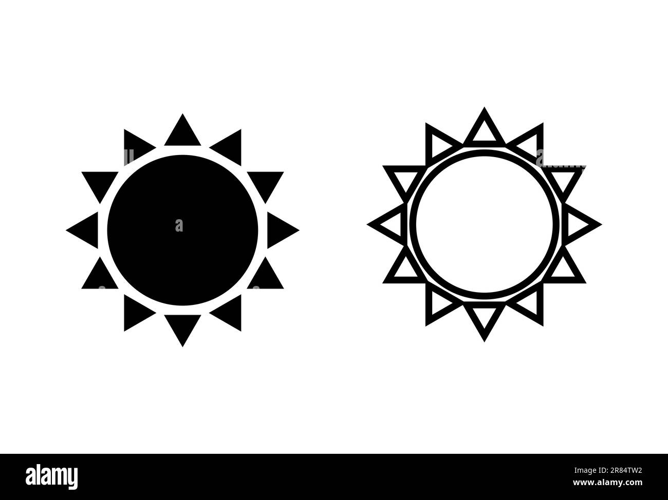 Sun icon set. Brightness Icon vector Stock Vector Image & Art - Alamy
