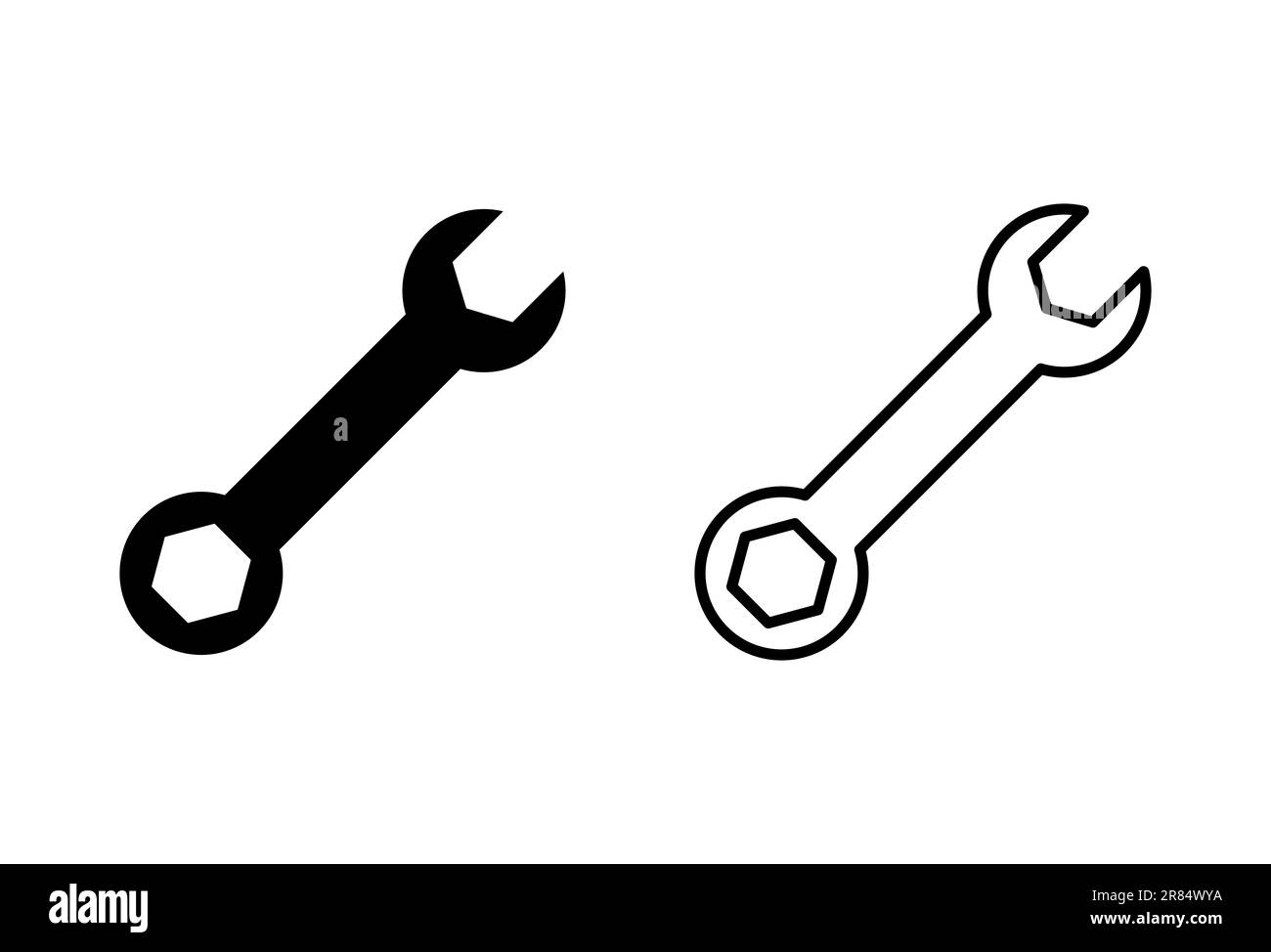 Wrench icon set. repair icon vector. tools icon vector Stock Vector