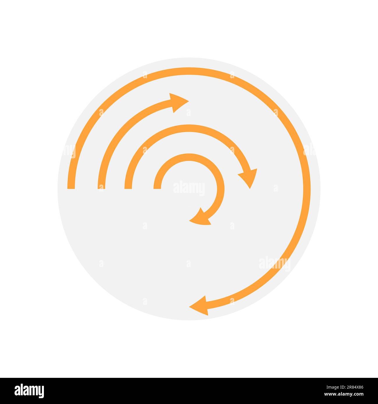Circular infographic chart design element with four arrows Stock Vector ...