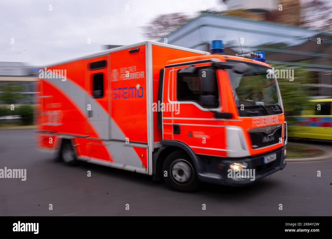 Berlin, Germany. 19th June, 2023. A Stroke Emergency Mobile Unit (STEMO