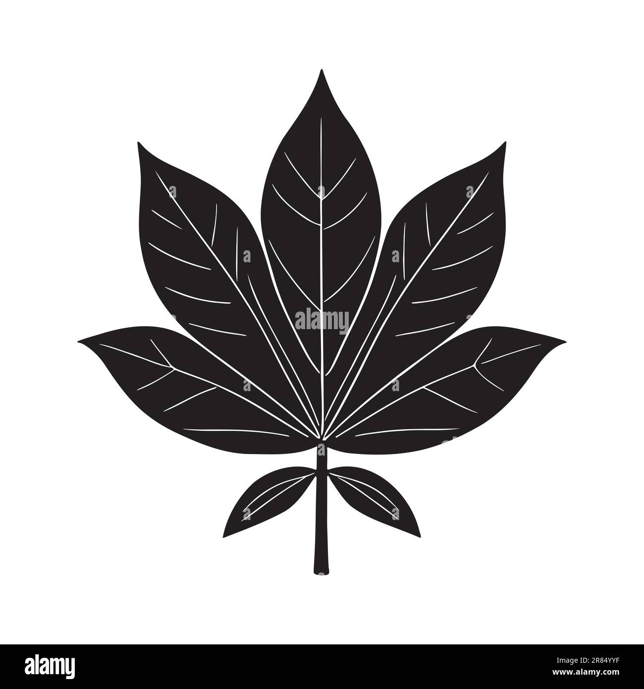 palm leaf silhouette logo isolated on white background, vector icon ...