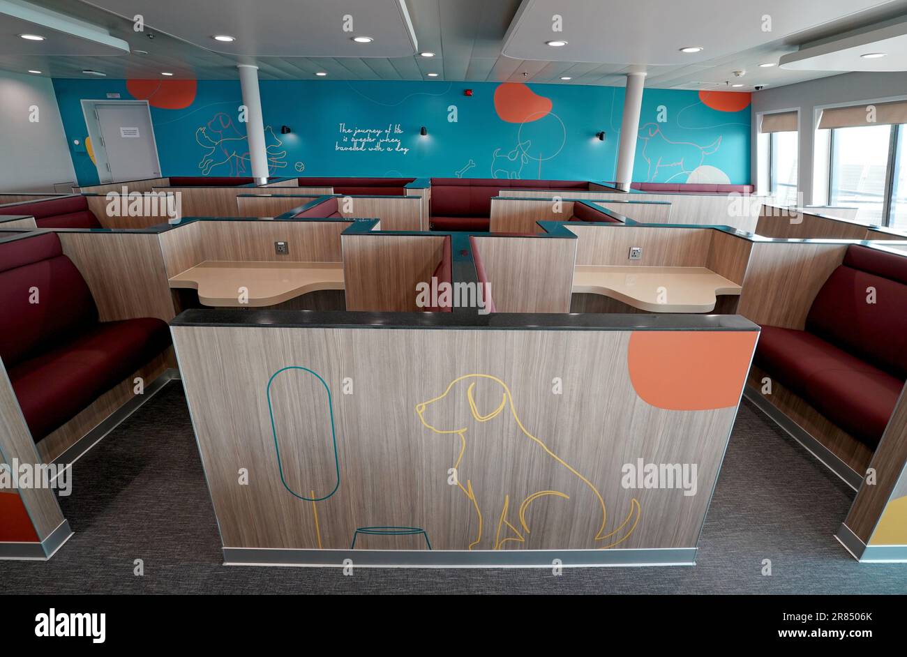A view of the Pet Lounge onboard the new P&O Pioneer ferry at the Port