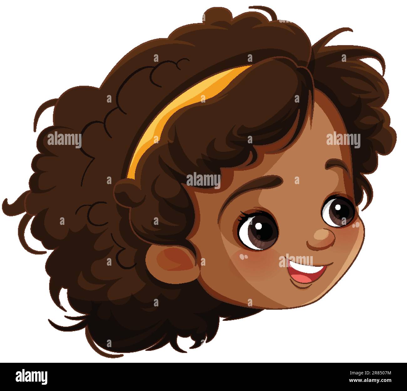 African American Cute Girl Vector illustration Stock Vector Image & Art ...