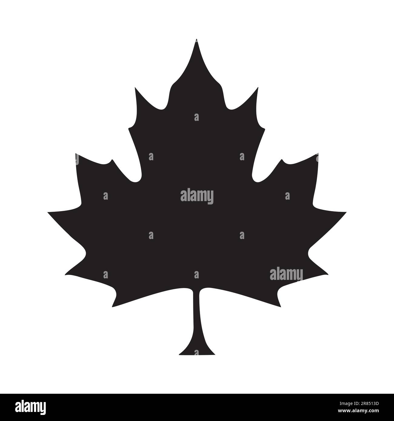 Maple Leaf icon on dark background Stock Vector