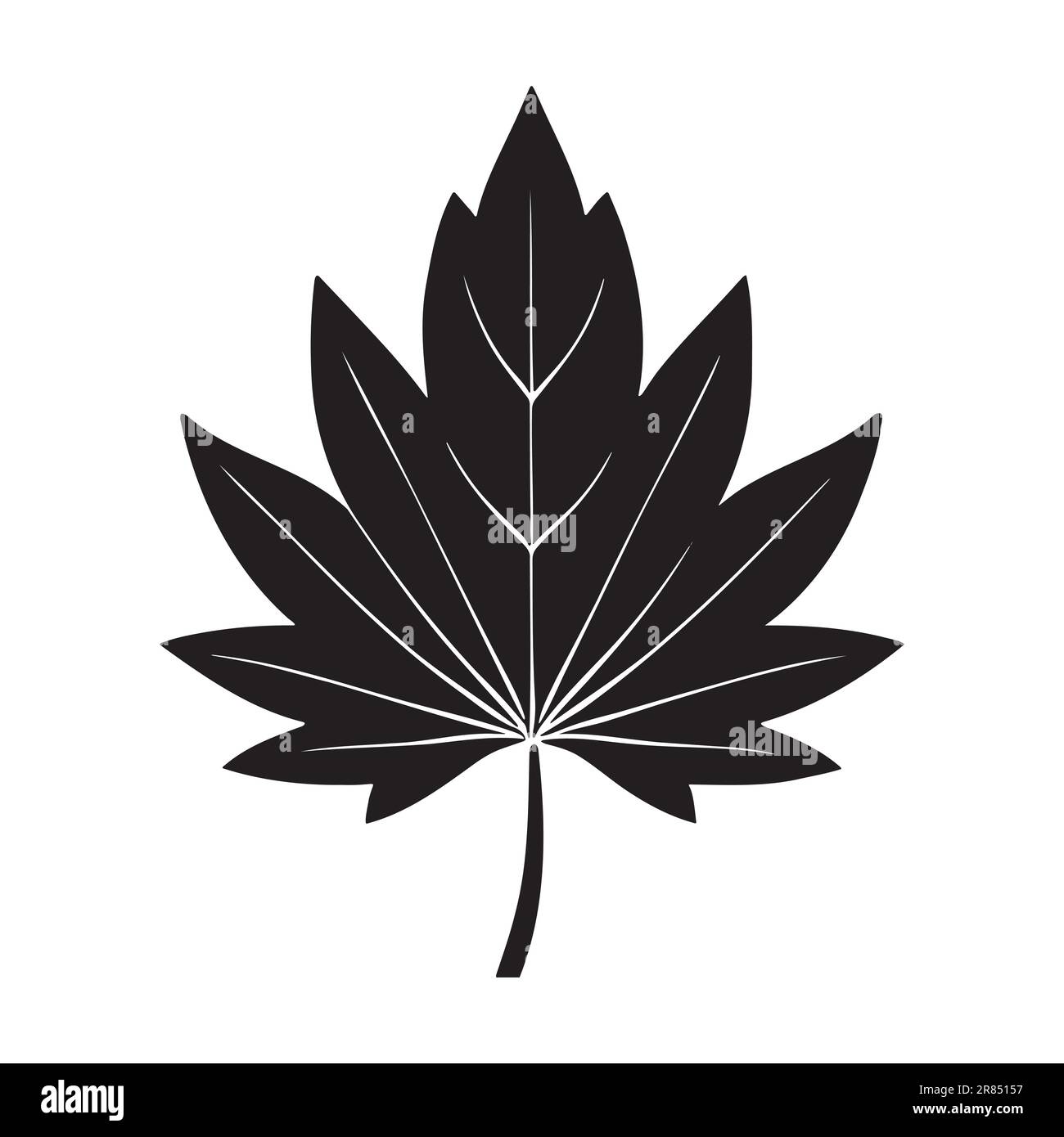 palm leaf silhouette logo isolated on white background, vector icon ...