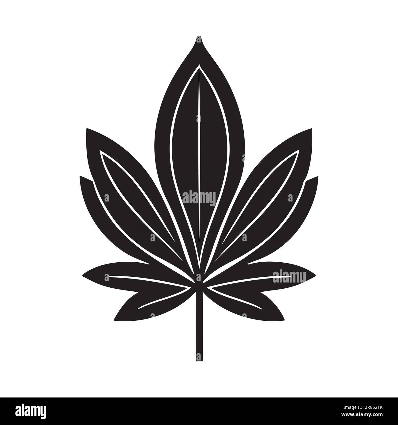 palm leaf silhouette logo isolated on white background, vector icon ...
