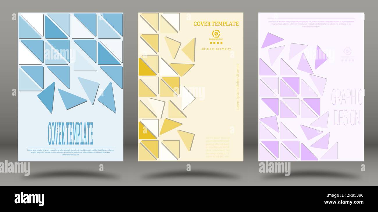Geometric cover design. A set of layouts for the design of the cover ...