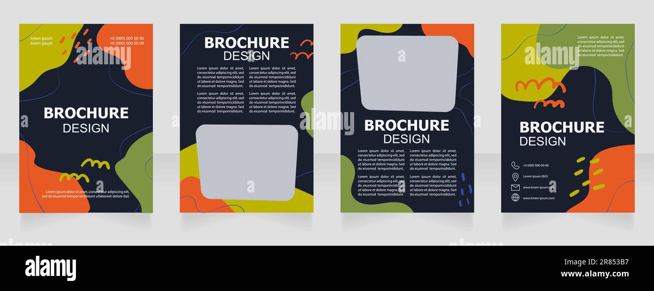 Childrens modern literature blank brochure design Stock Vector Image ...