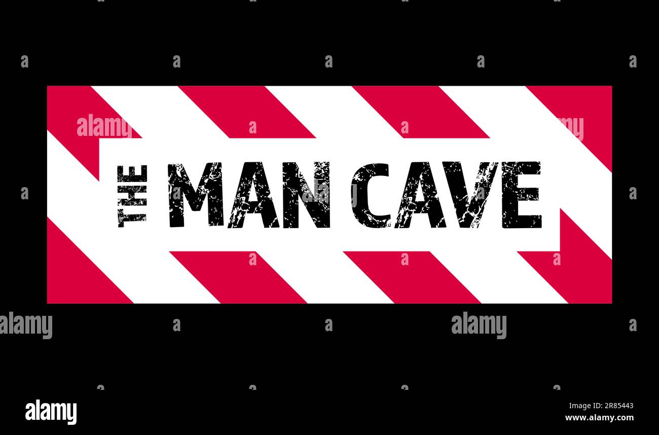 The Man Cave Sign - vector illustration Stock Vector