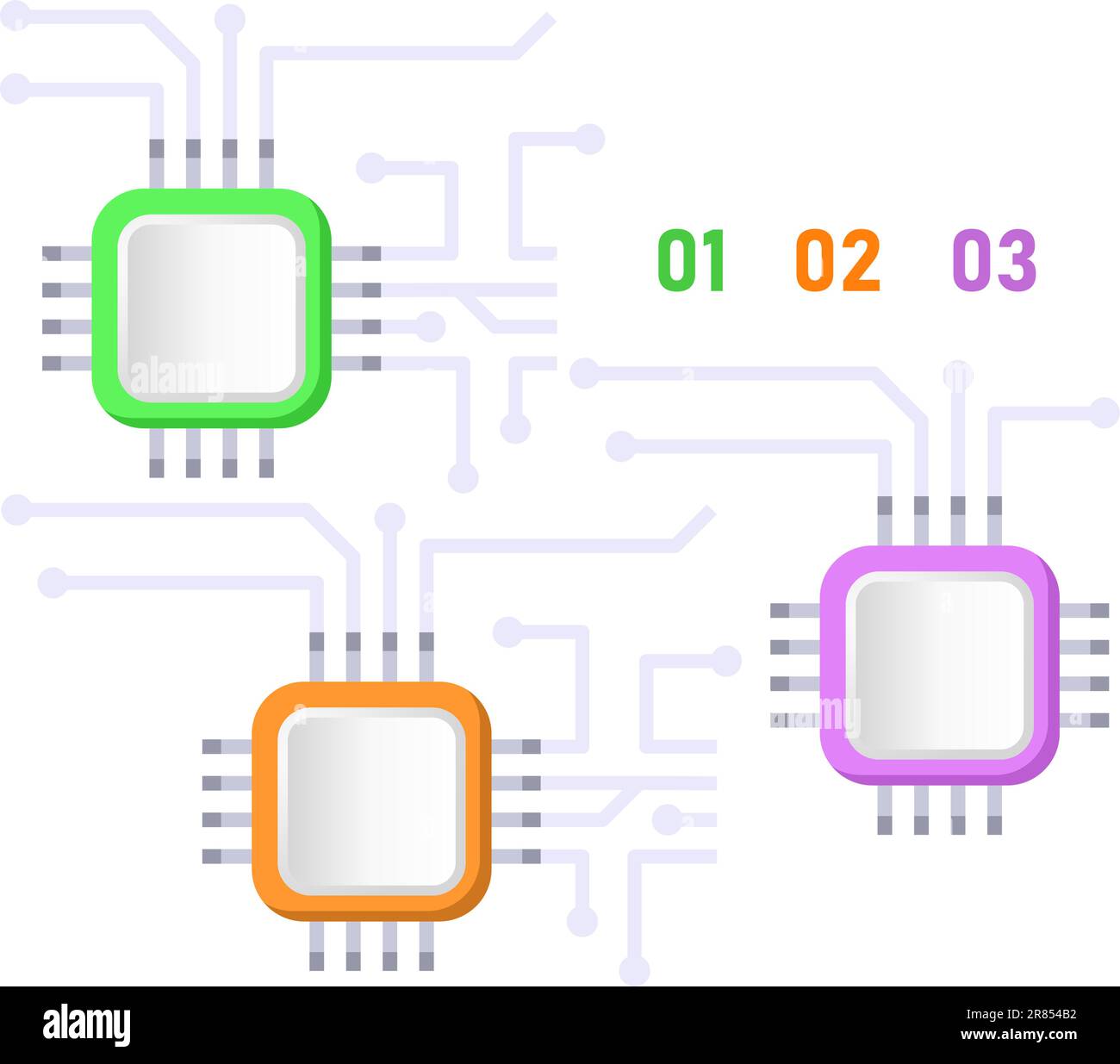 High technology infographic chart design element set Stock Vector Image ...