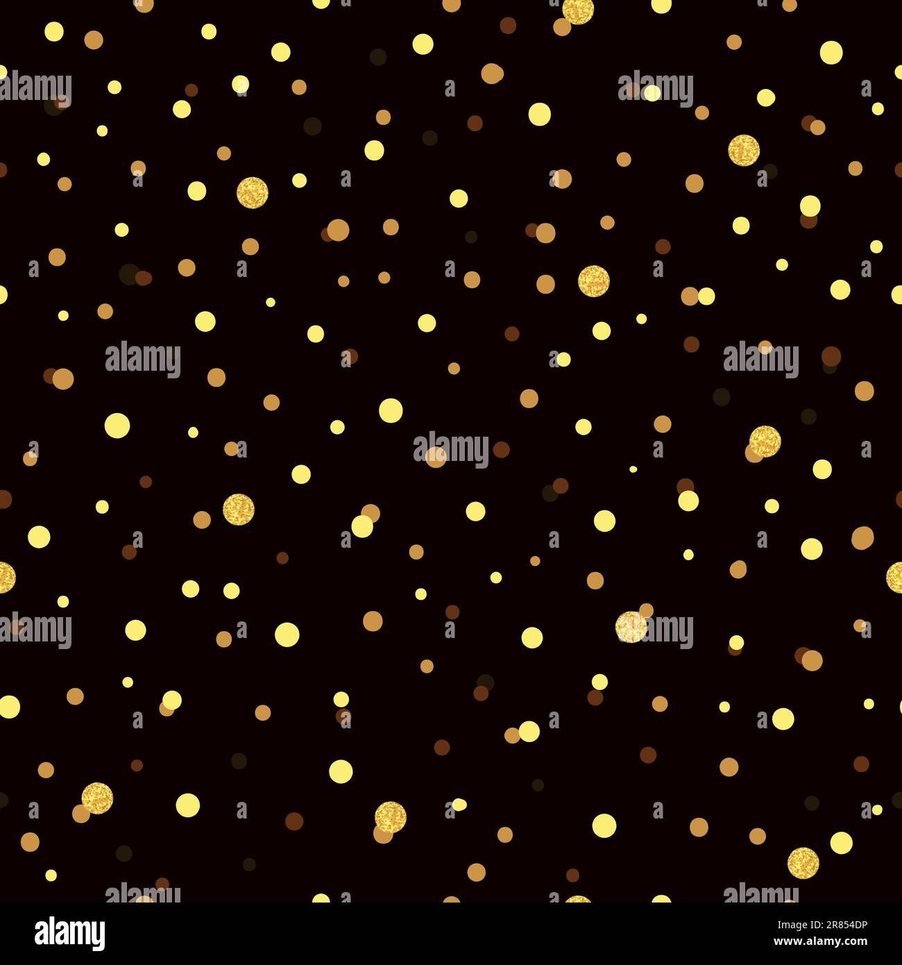 Seamless pattern with golden dots. Vector luxury background. Stock Vector