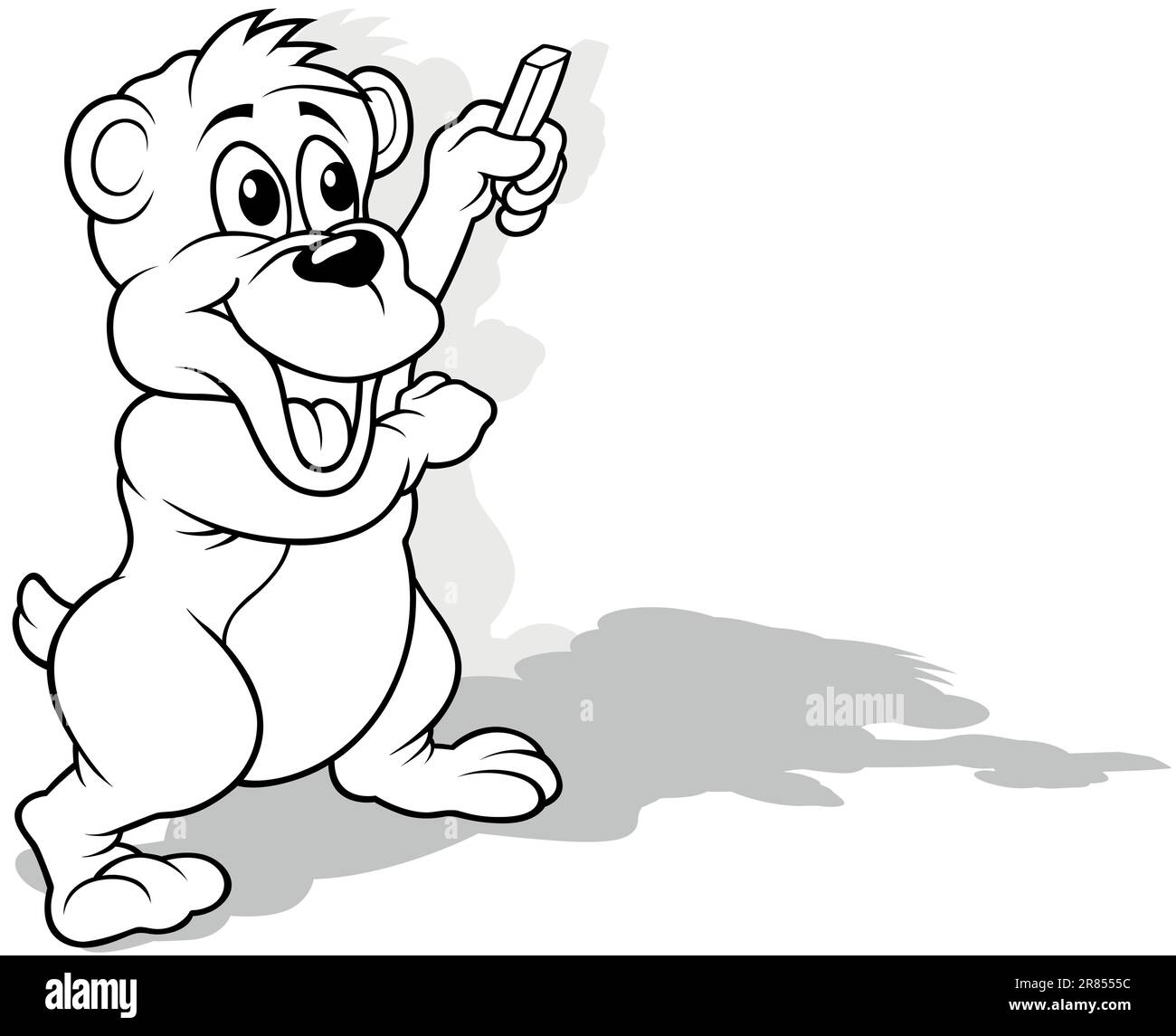 Drawing of a Smiling Teddy Bear with Chalk Stock Vector Image & Art - Alamy