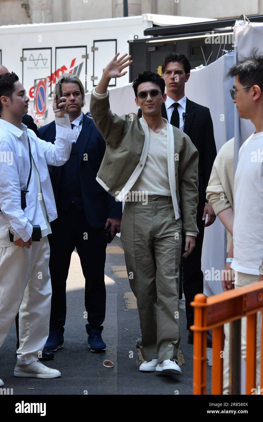 Milan, Italy. 19th June, 2023. Zegna fashion show arrivals. In the