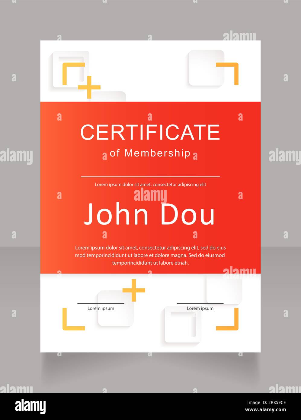 IT club membership certificate design template Stock Vector