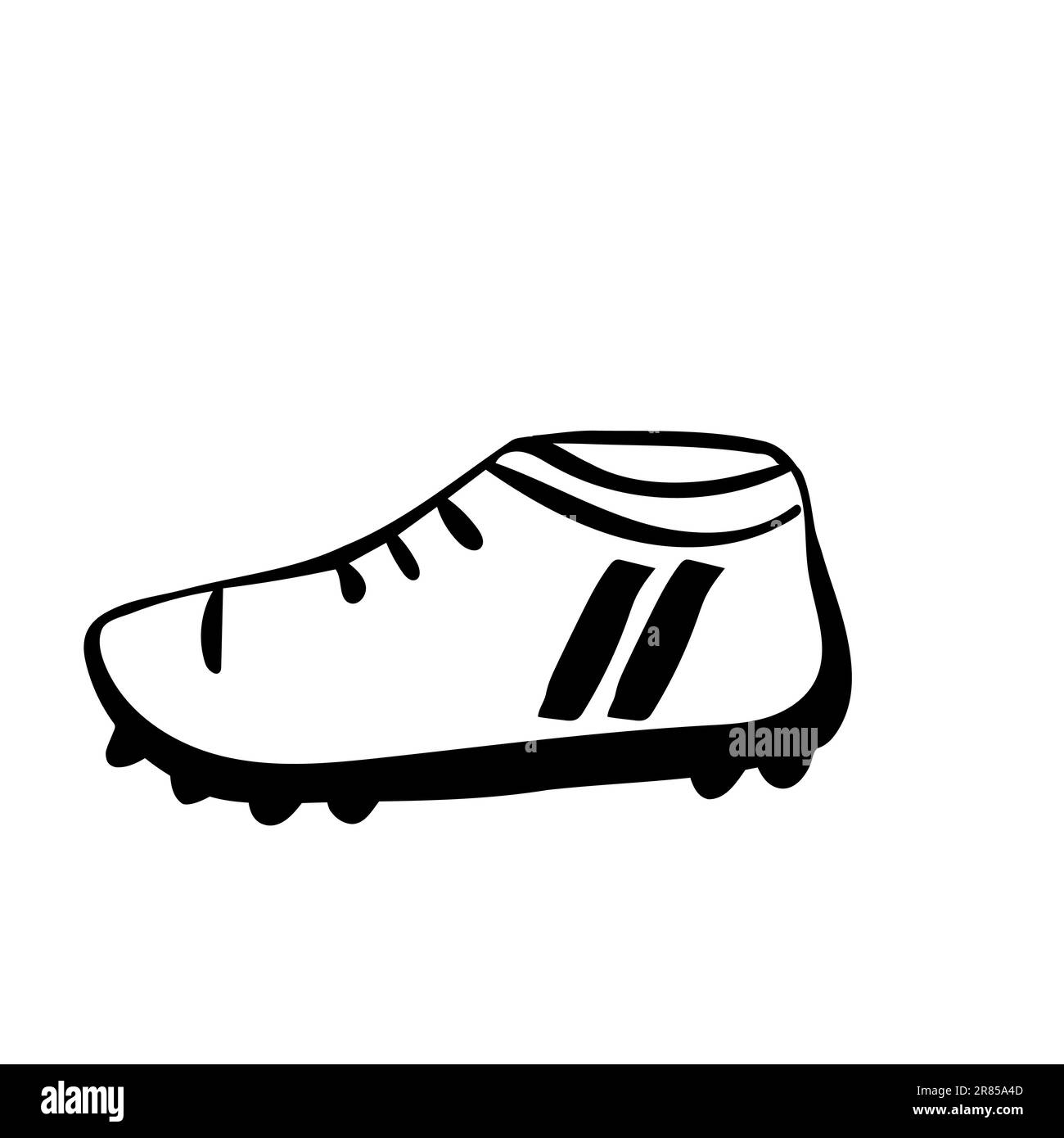 A vector illustration of soccer boots with studs for grip. Soccer boots. Football boots Stock Vector