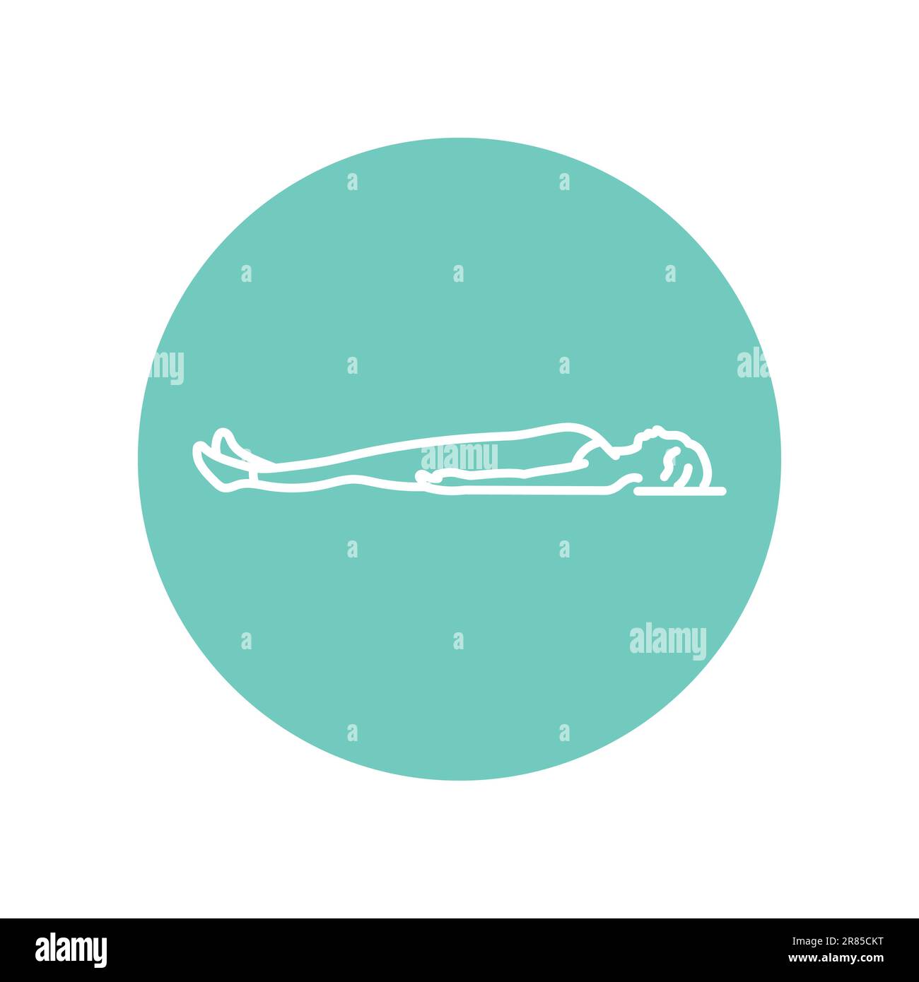 Progressive relaxation black line icon. Yoga and meditation. Pictogram ...