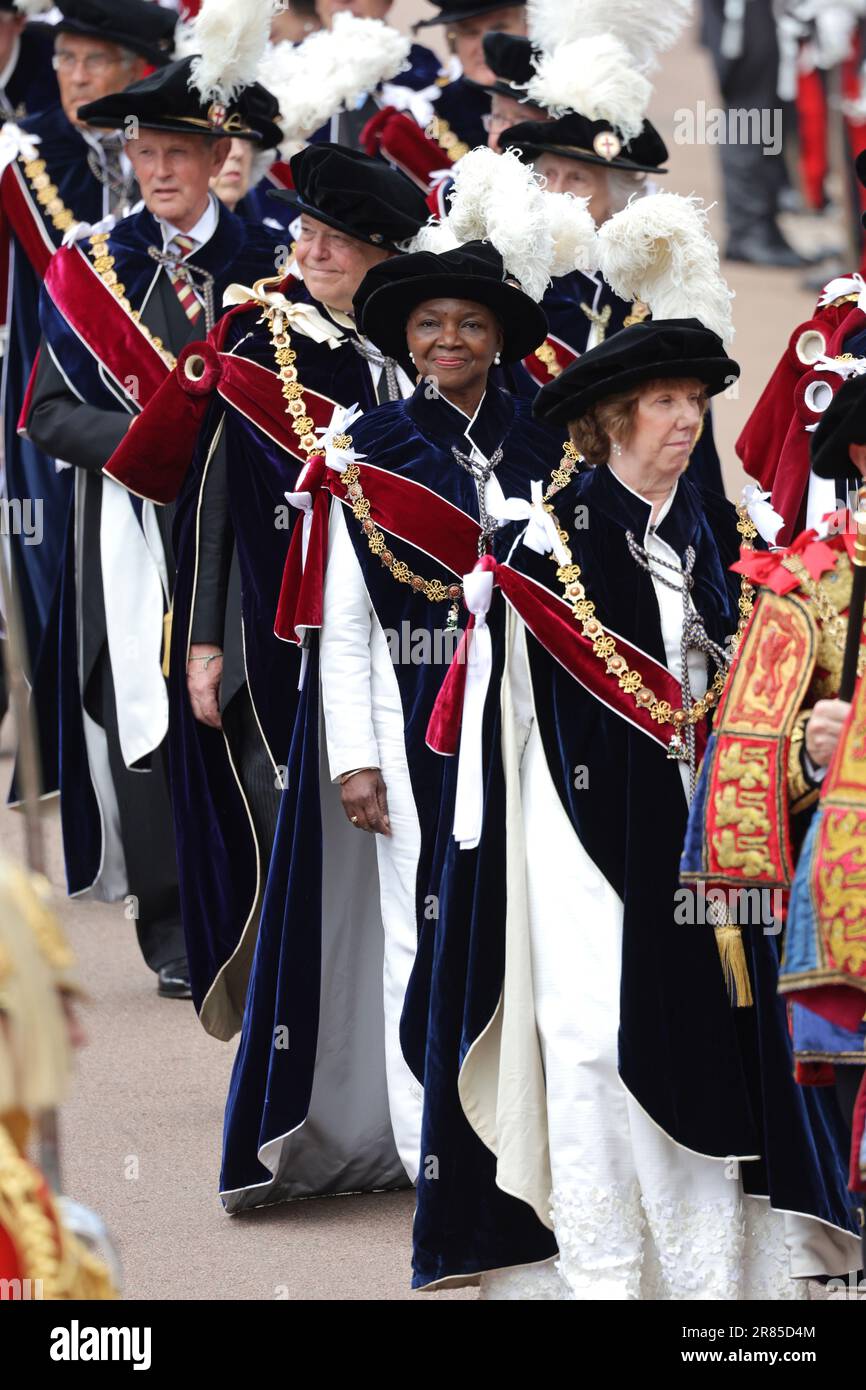 Baroness Valerie Amos arrives to attend the annual Order of the Garter
