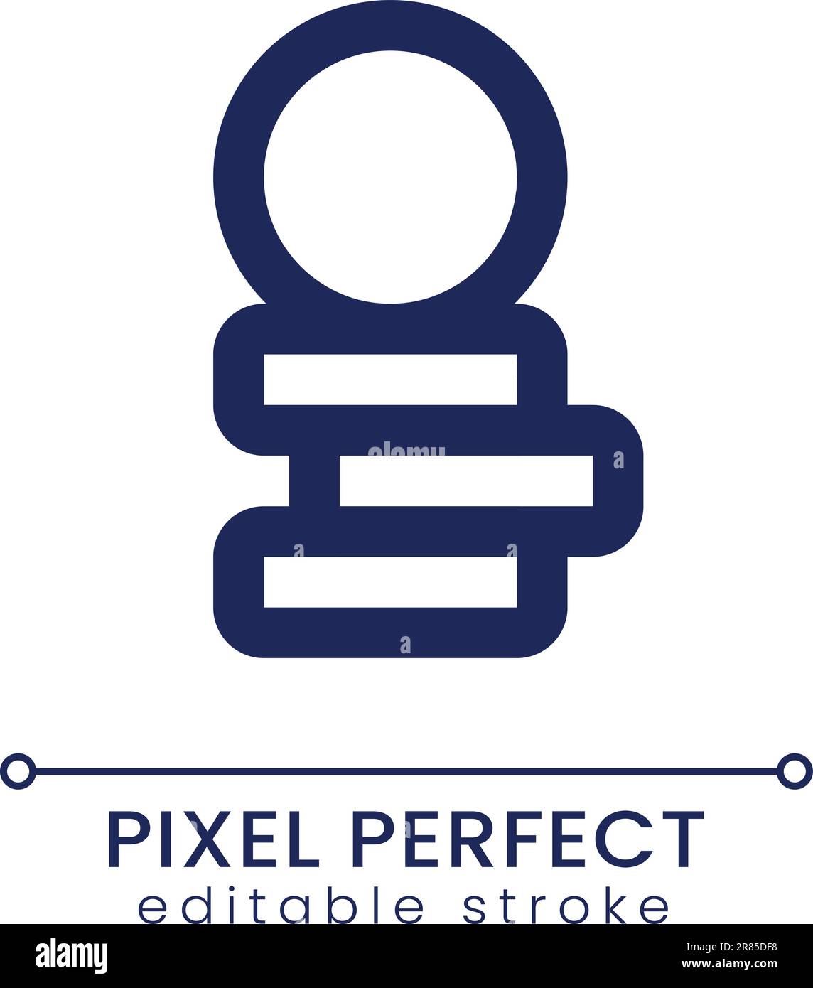 Stack coins line illustration Stock Vector Images - Alamy