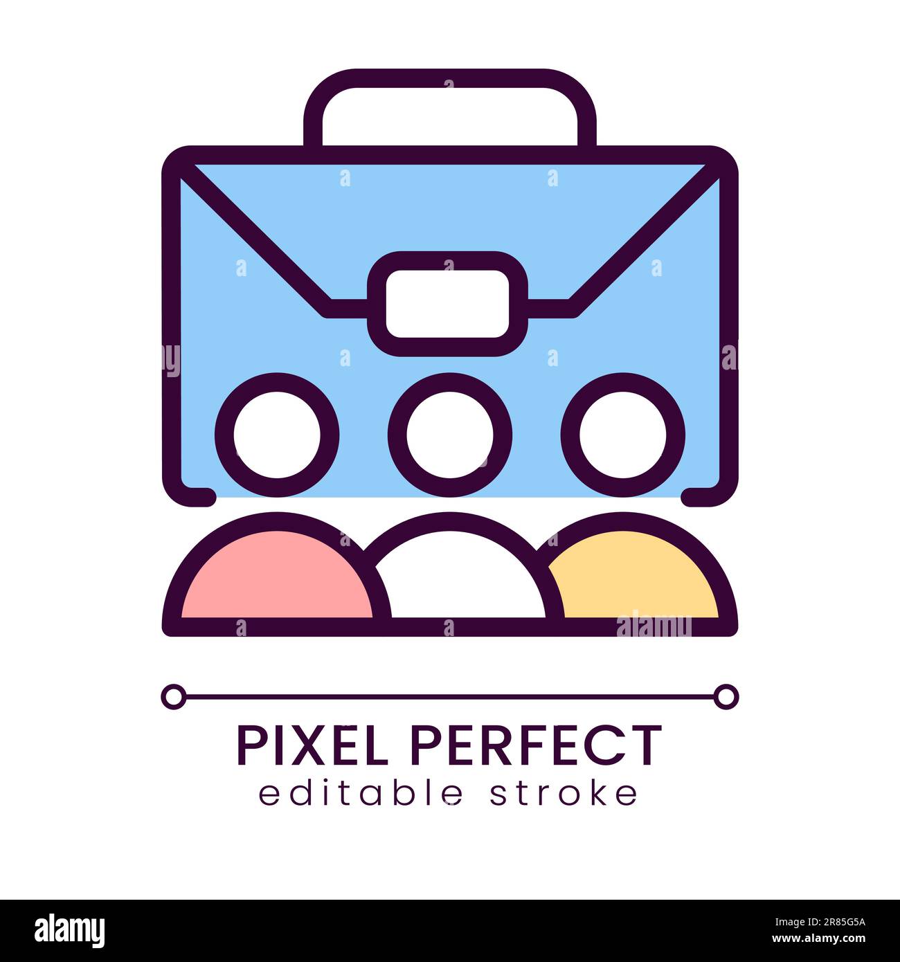 Team pixel perfect RGB color icon Stock Vector