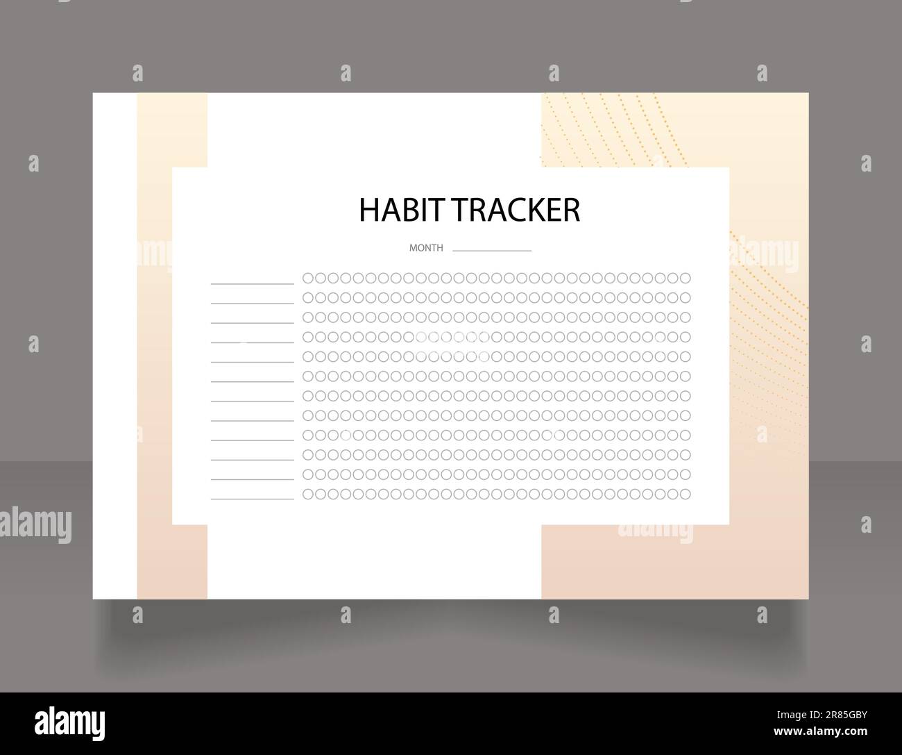 Behavioral habit tracker worksheet design template Stock Vector Image ...