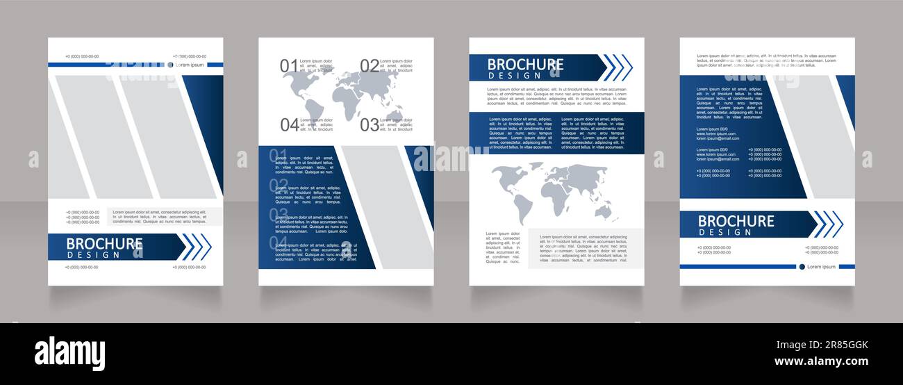 Energy consumption in different countries blank brochure design Stock Vector