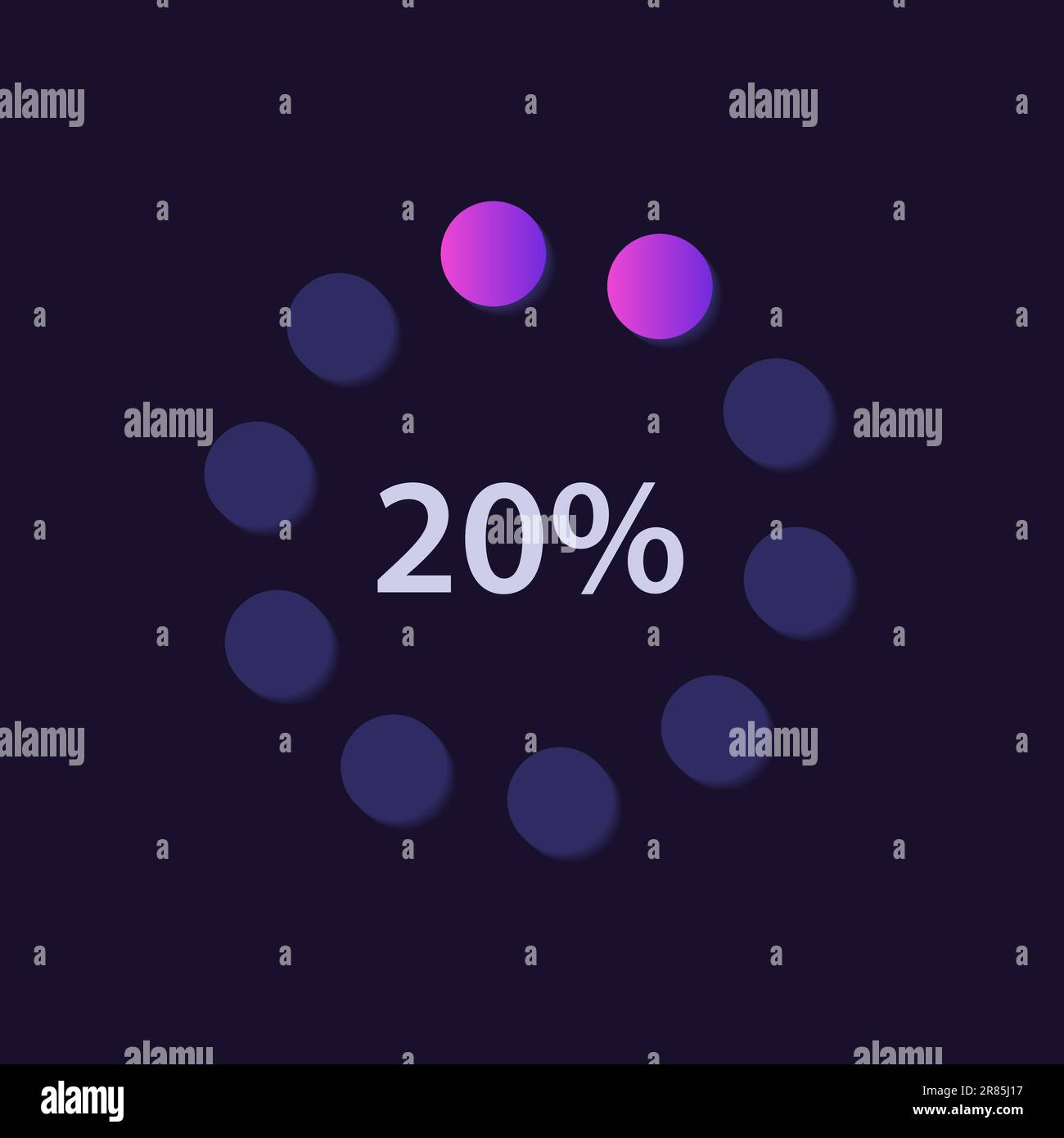 Radial gradient infographic chart design template for dark theme Stock ...