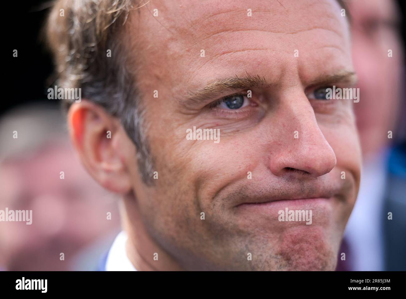 Le Bourget, France. 19th June, 2023. French president Emmanuel Macron