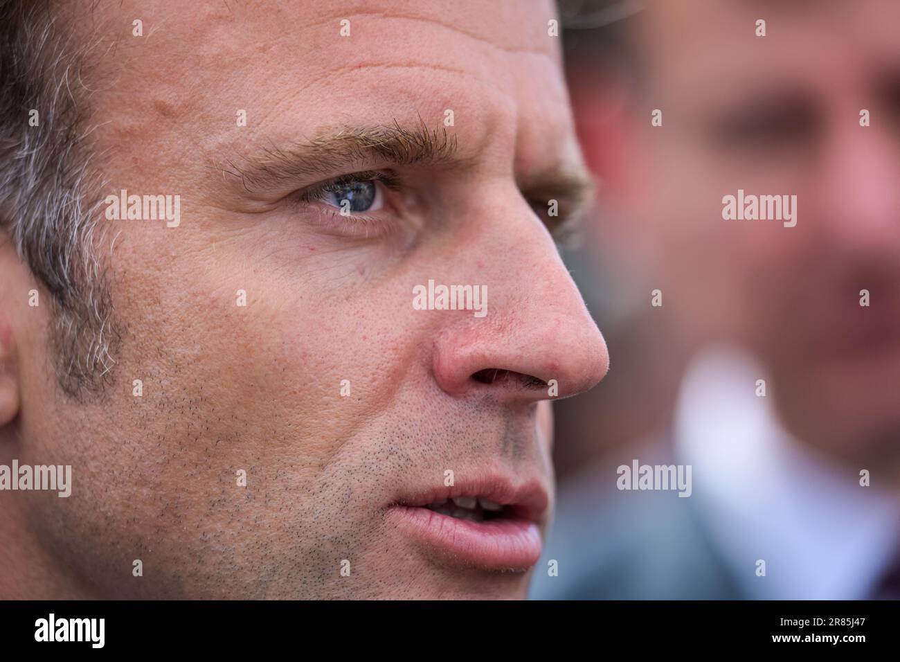 le-bourget-france-19th-june-2023-french-president-emmanuel-macron