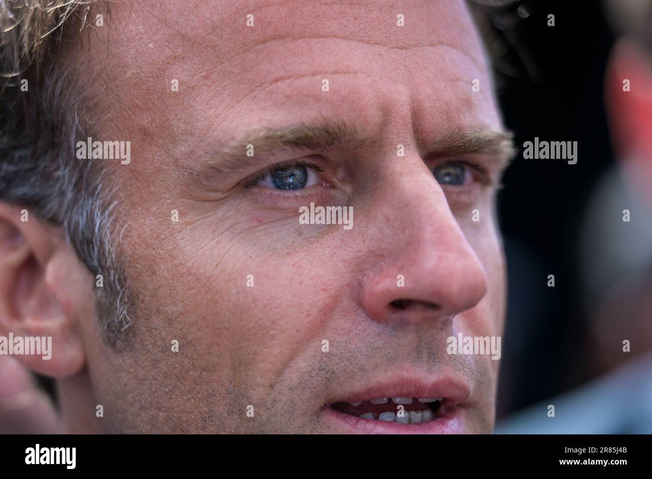 le-bourget-france-19th-june-2023-french-president-emmanuel-macron
