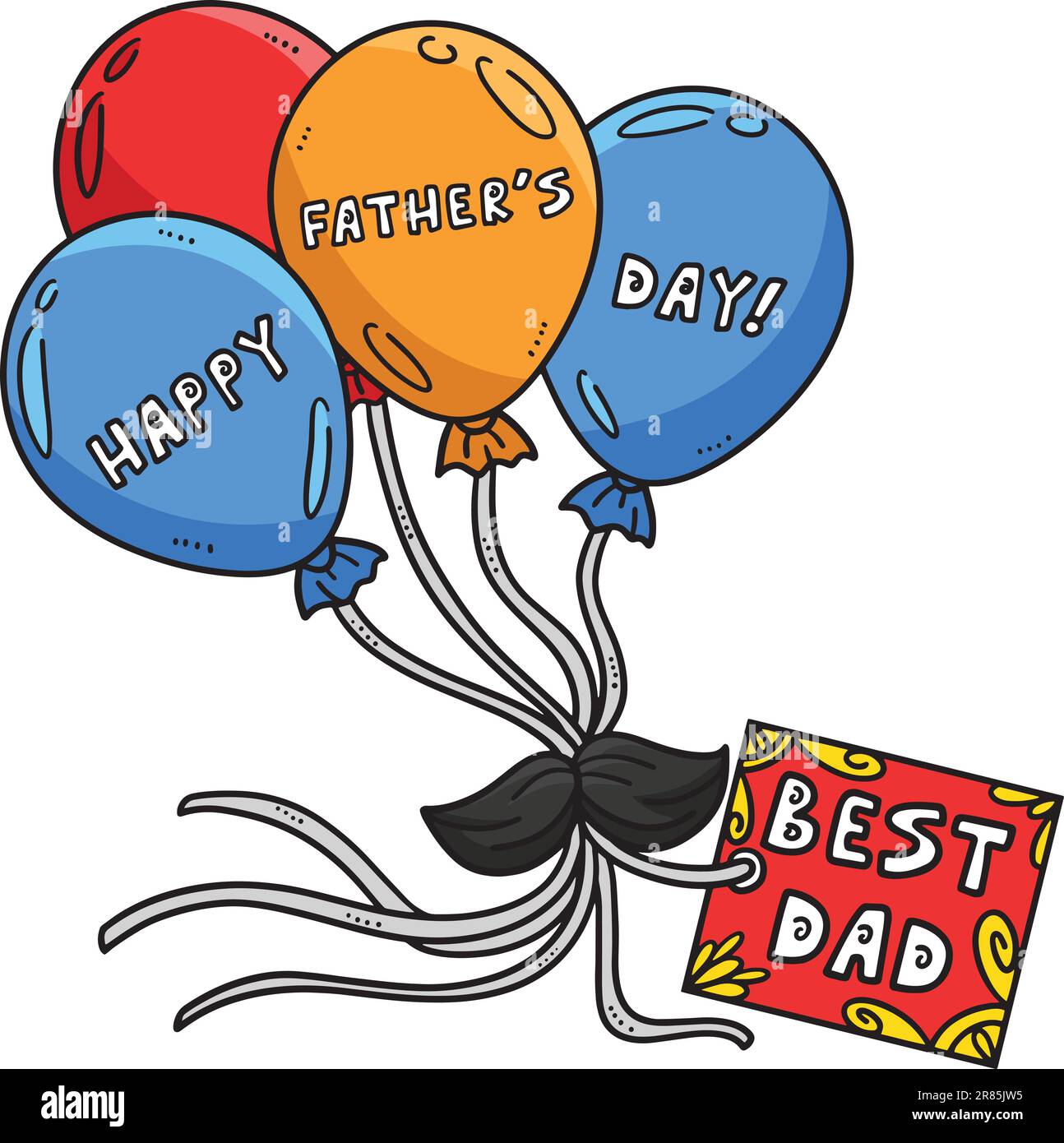 Kids happy fathers day drawing Cut Out Stock Images & Pictures - Alamy