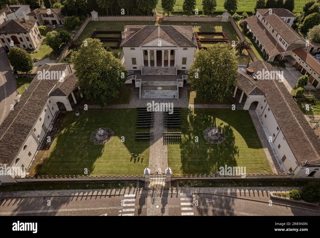 The magnificent Villa Badoer, an architectural gem located in Fratta Polesine, Italy. Stock Photo