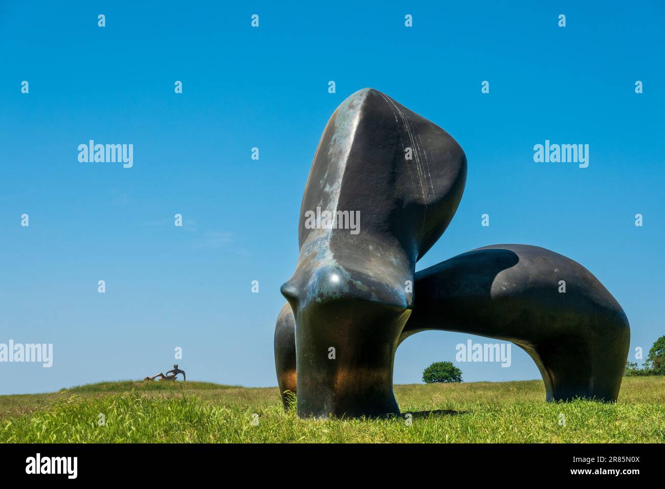 Sheep Piece, Henry Moore, Perry Green Stock Photo