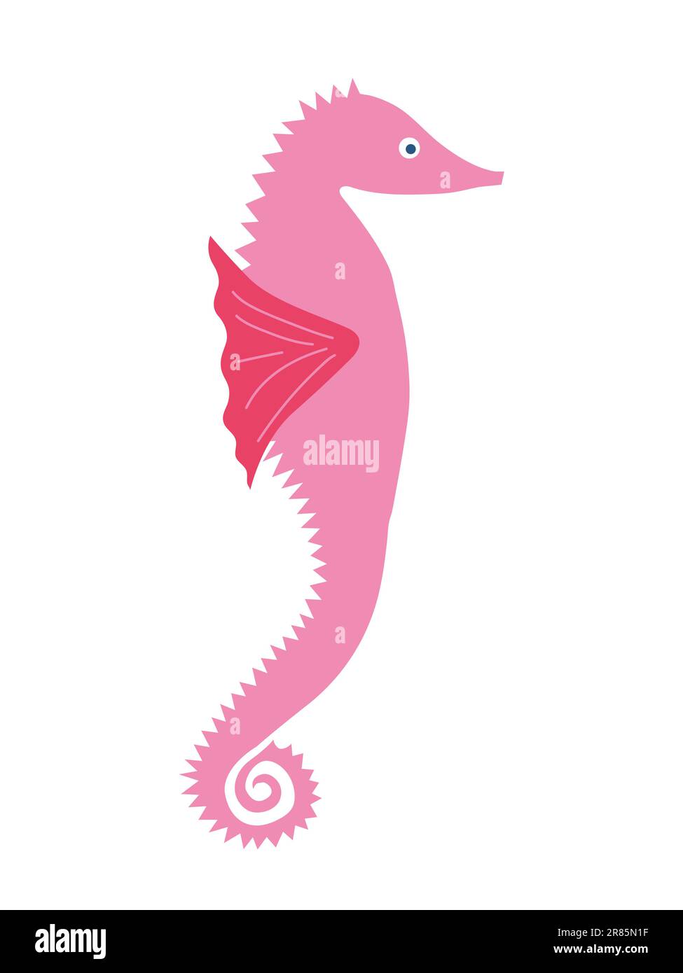 Vector pink sea horse flat Stock Vector Image & Art - Alamy