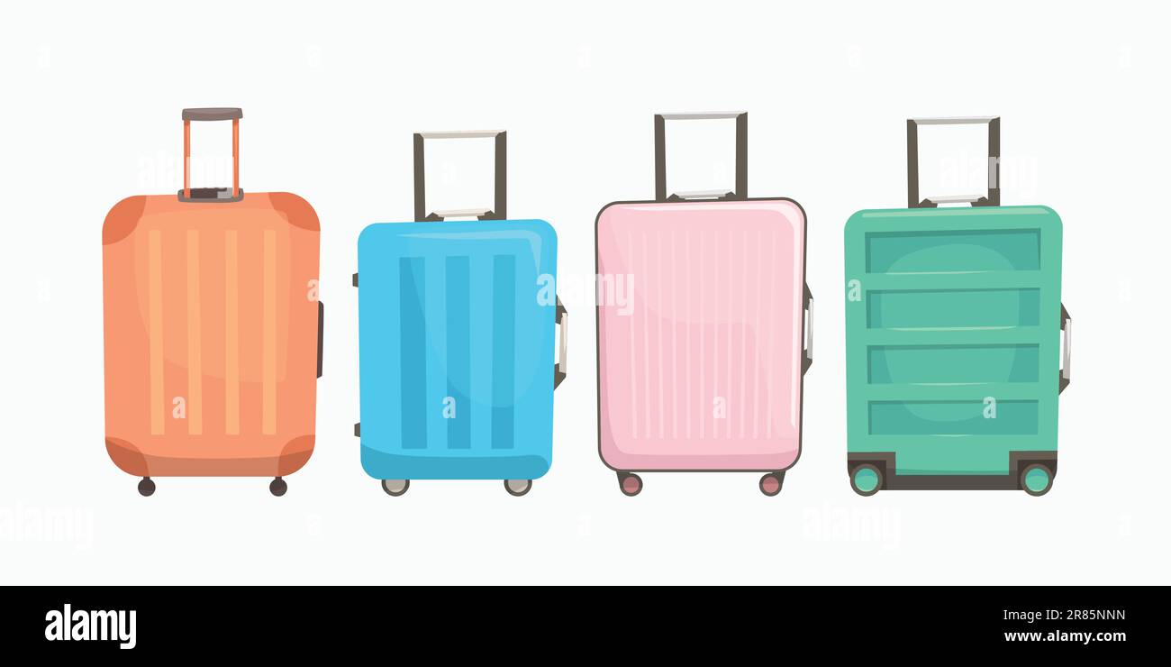 Illustration Of A Travel Bag Traveling On A Rainbow Illustration