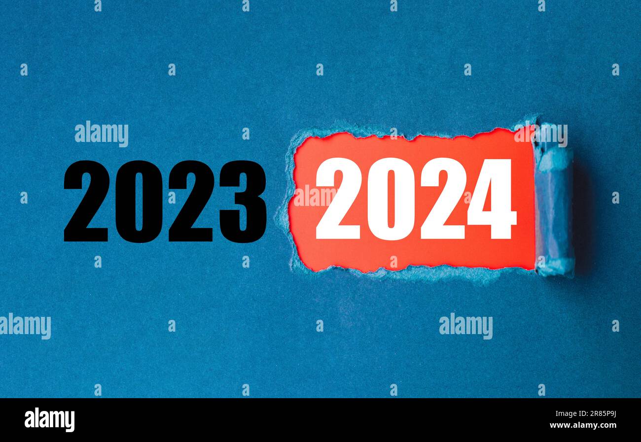 New year's change. End of 2023, start of 2024. 2024 surprise year out