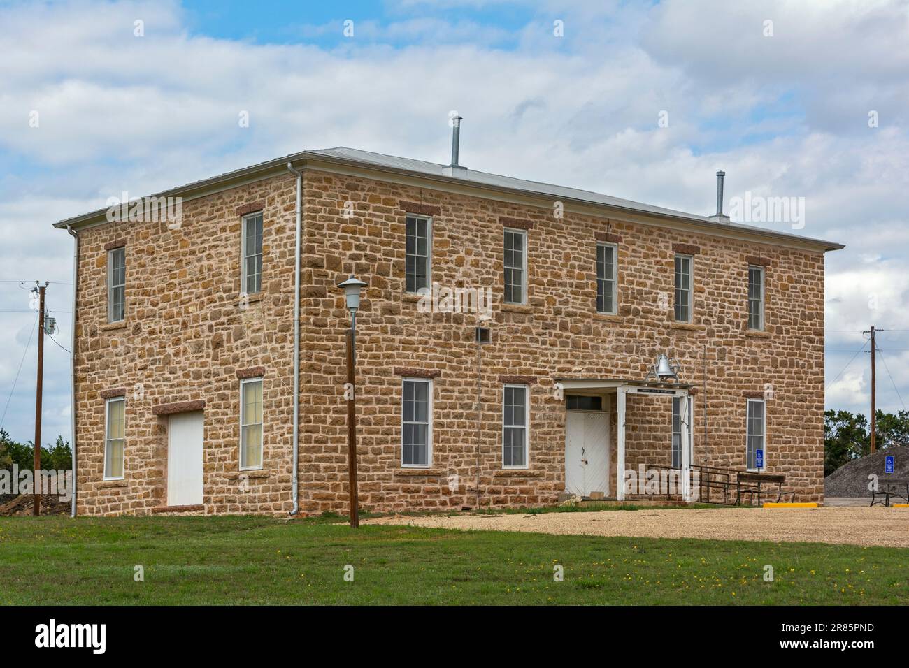 Texas, Hill Country, Gillespie County, Willow City School and Community Club Stock Photo