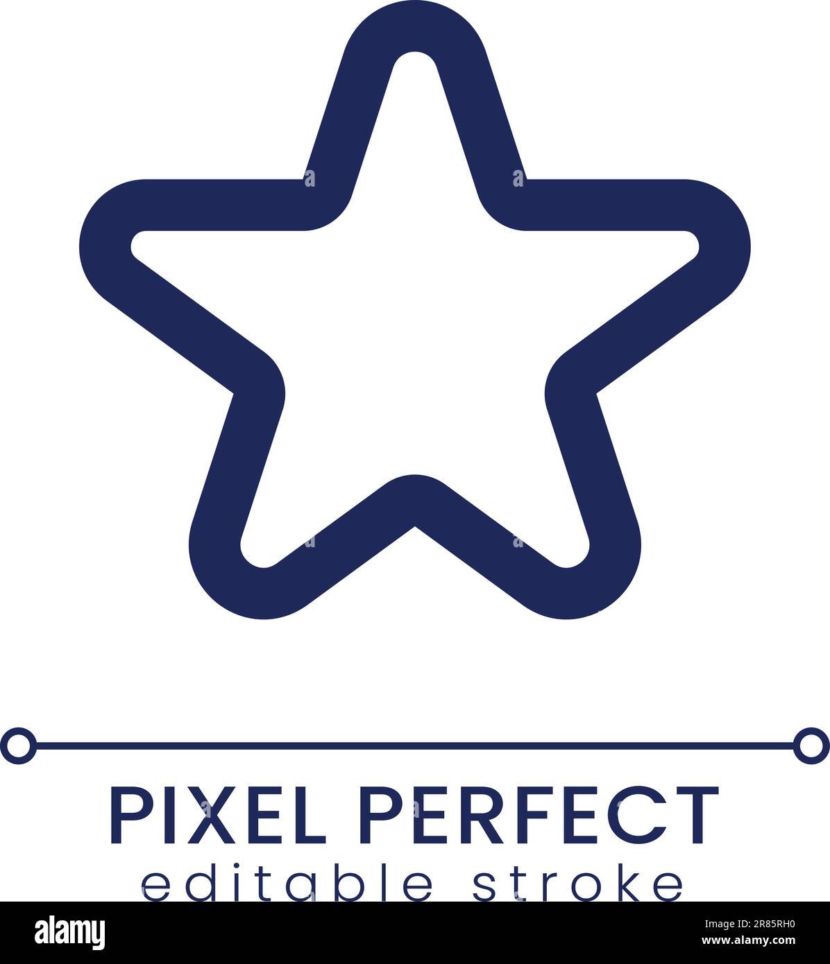 Star pixel perfect linear ui icon Stock Vector
