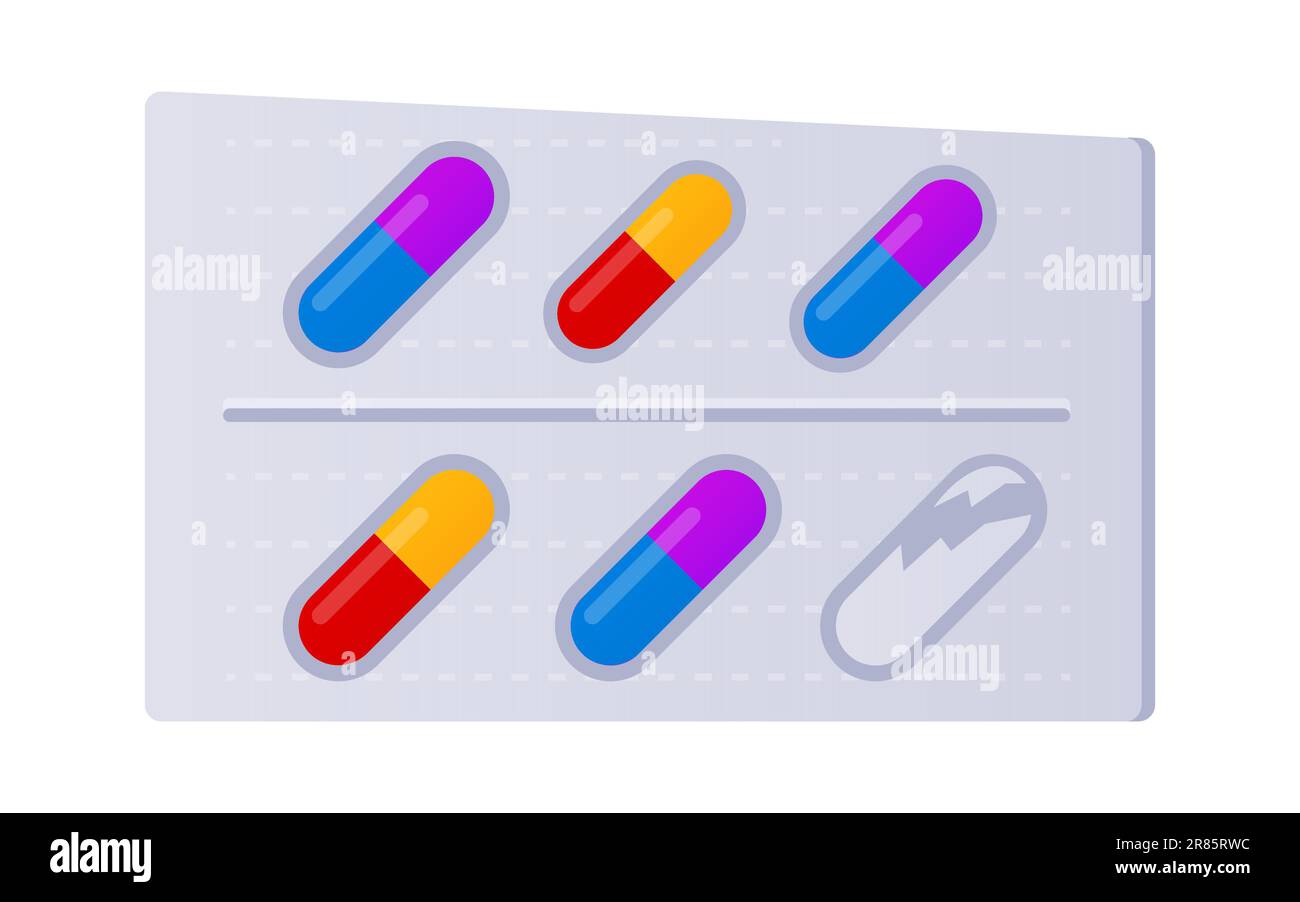 Set of pills - modern flat design style single isolated image Stock ...