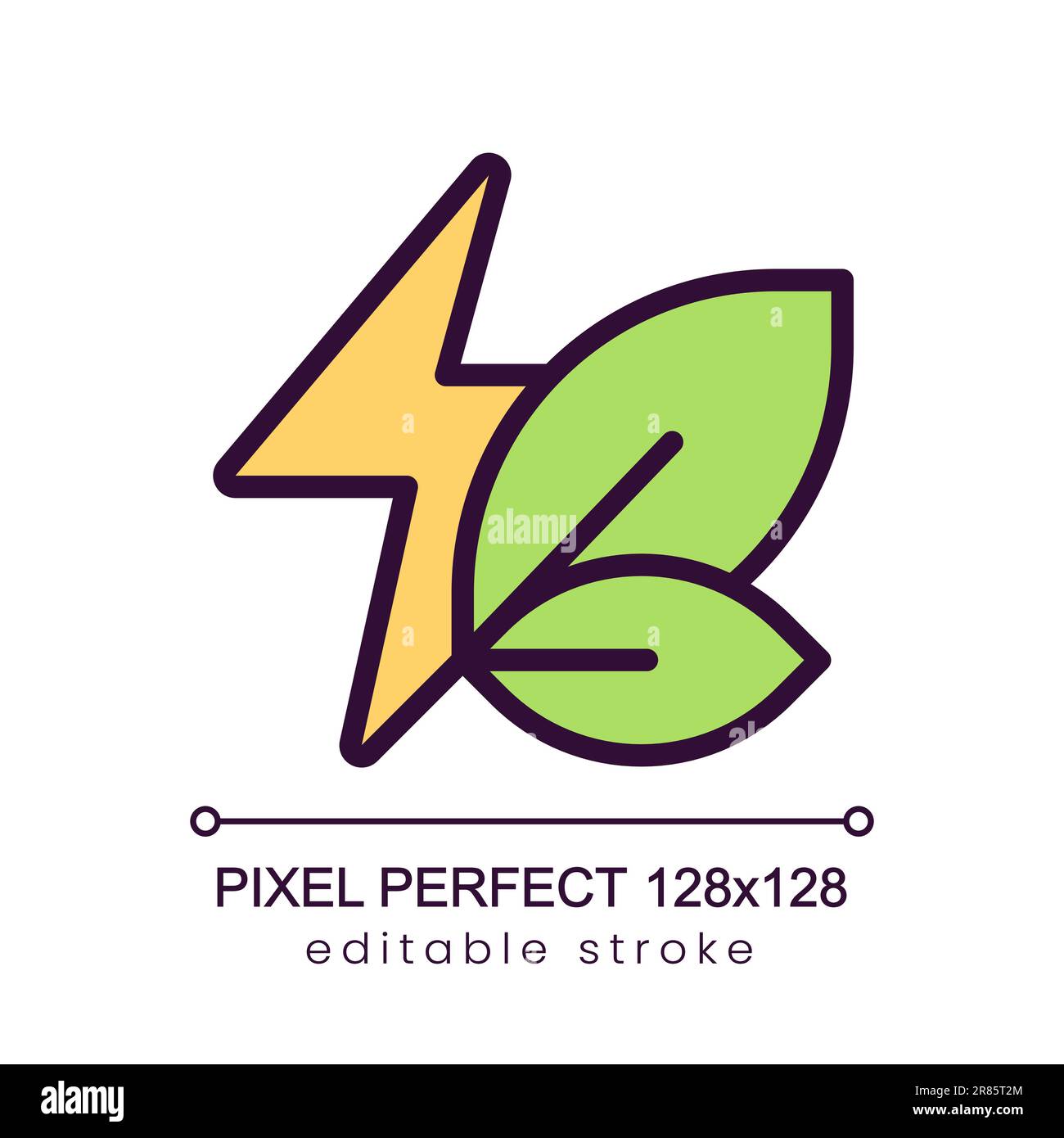 Electric energy pixel perfect RGB color icon Stock Vector Image & Art ...